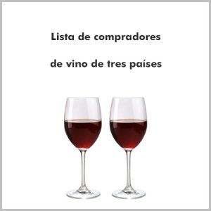 Lista de compradores de vino de tres países