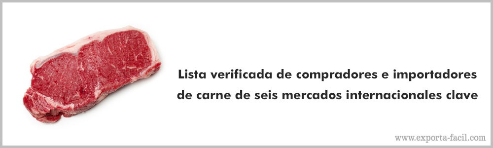 Lista verificada de compradores e importadores de carne de seis mercados internacionales clave 7