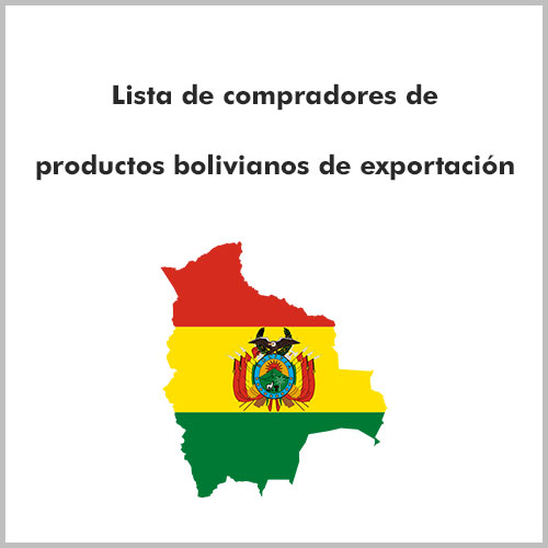 Lista de compradores de productos bolivianos de 9